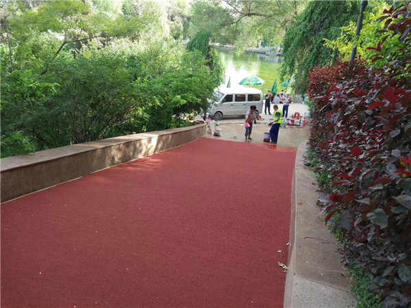 百色彩色路面施工